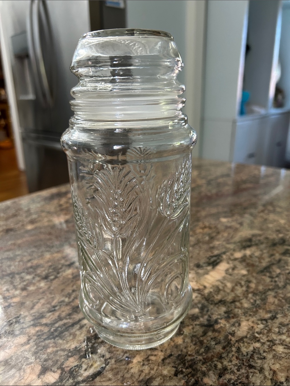 Mr. Peanut Clear Embossed Glass Decorative Jar - Classic Home Accent